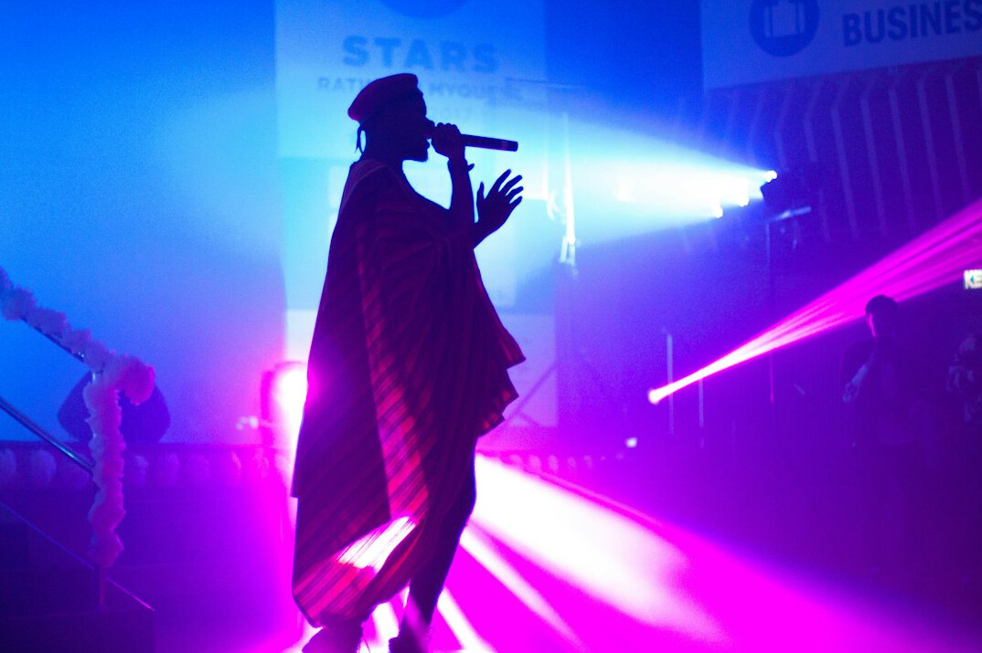 pop star performing on stage