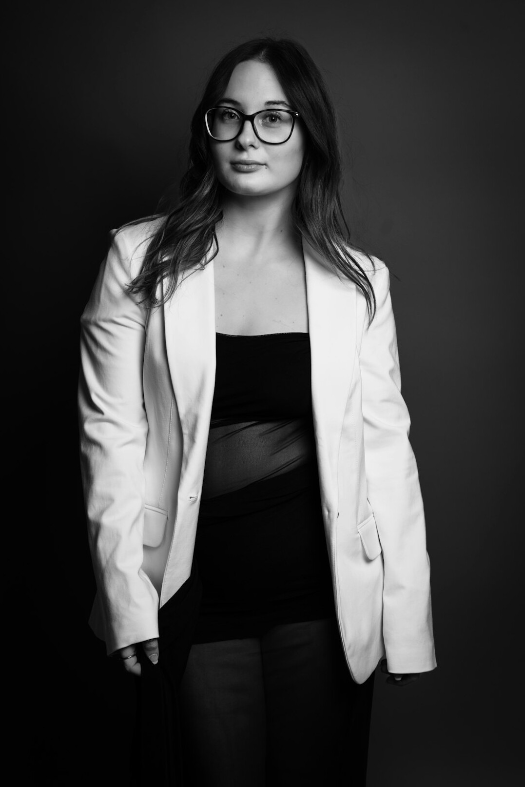 female tv host portrait
